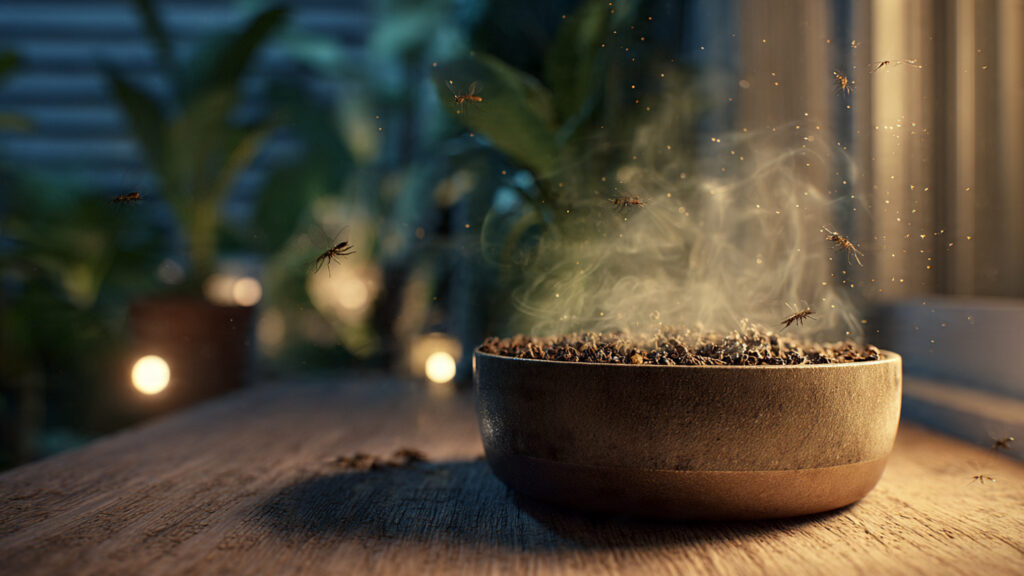 Burning Coffee Grounds